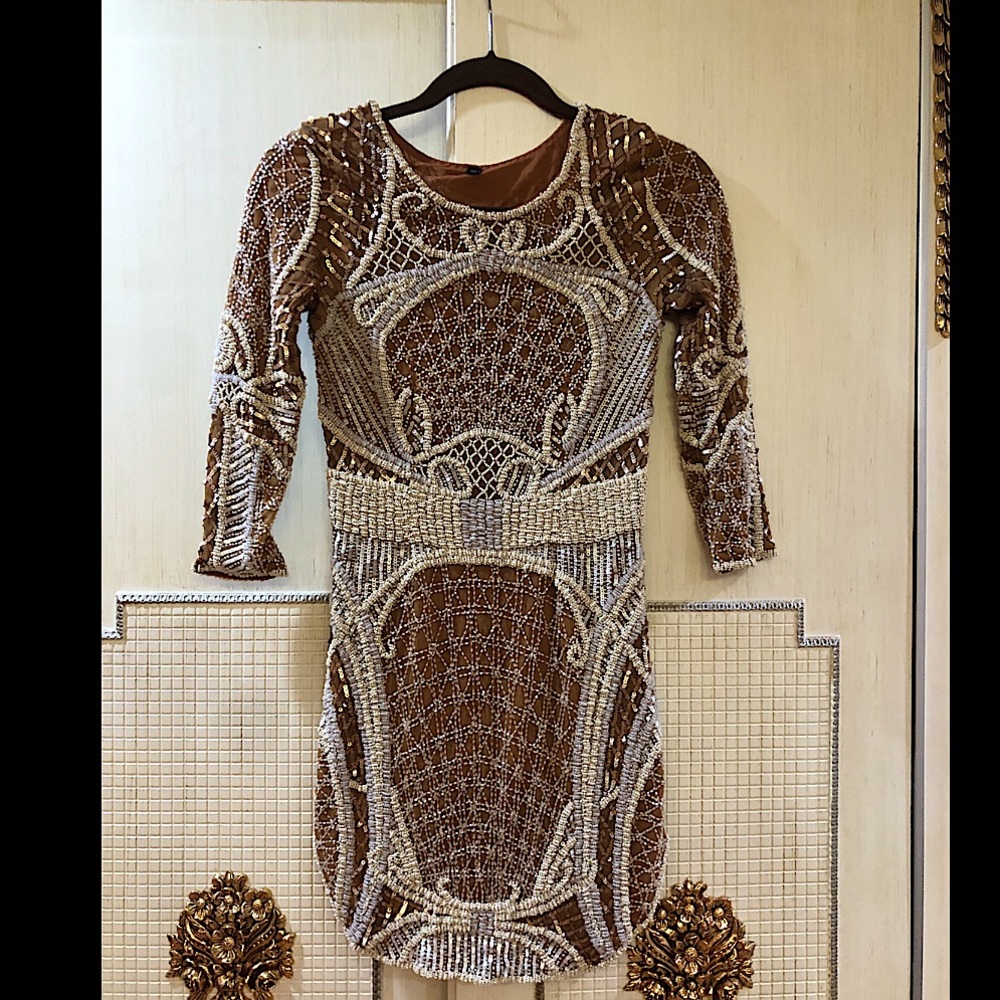 Beaded mini dress